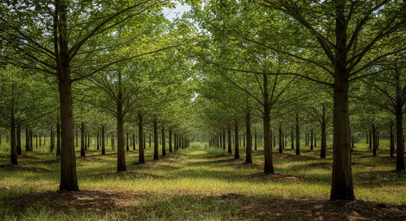 A sustainably managed tree plantation